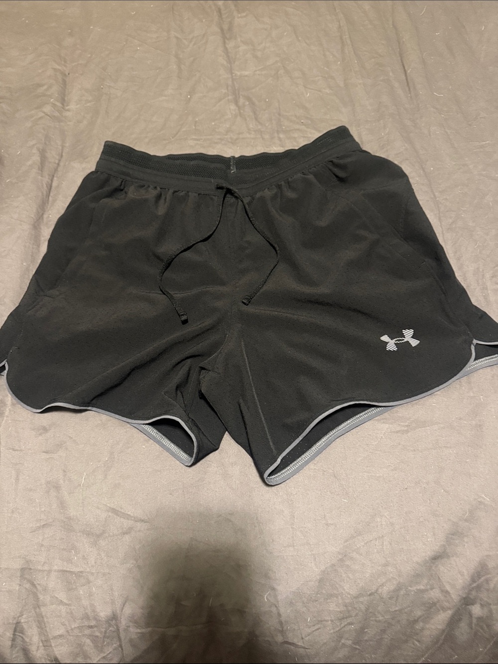 Under Armour Black Men’s Workout Shorts with Gray Trim